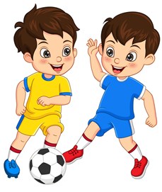 cartoon-kids-playing-soccer-ball-vector-38306771